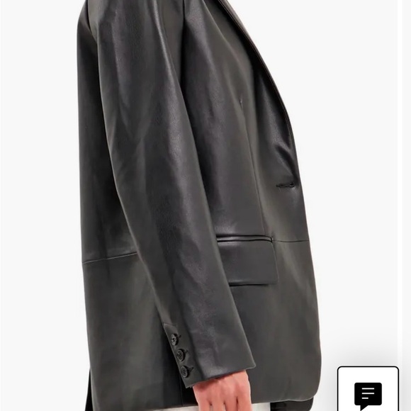 Endless Rose Black Faux Leather Blazer - Picture 2 of 9